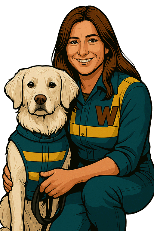 Portrait Frau Hennemann mit Hund